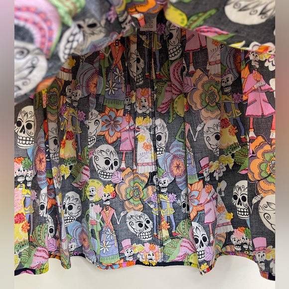 NWOT Dia de los Muertos Catrinas & Catrinos Mexican Calavera Skirt Size 2XL - Picture 6 of 6
